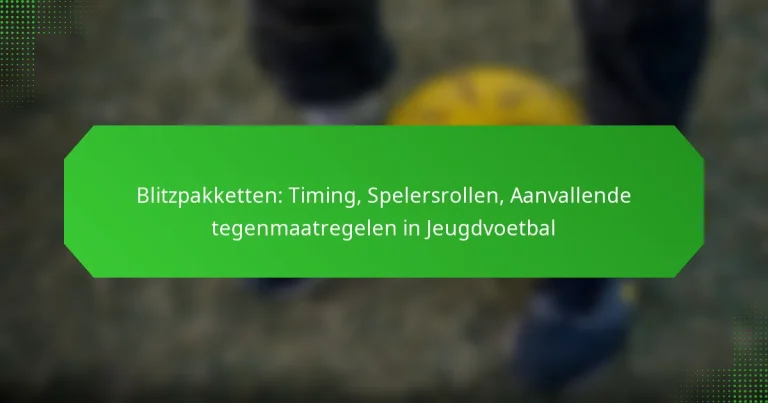 Blitzpakketten: Timing, Spelersrollen, Aanvallende tegenmaatregelen in Jeugdvoetbal