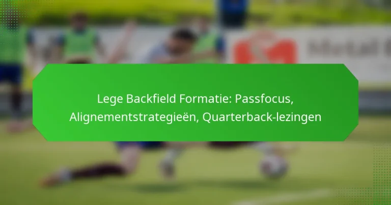 Lege Backfield Formatie: Passfocus, Alignementstrategieën, Quarterback-lezingen